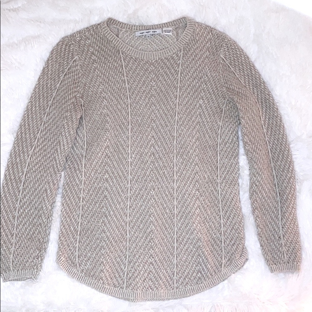 Anthropologie Eight Eight Eight Beige Sweater